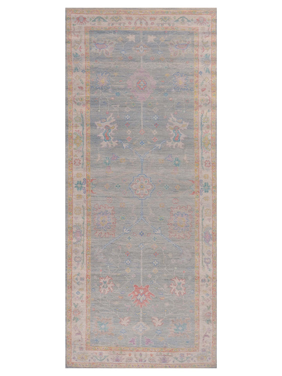 Pacific Ushak Wool Weft  Lt.Grey Ivory Transitional