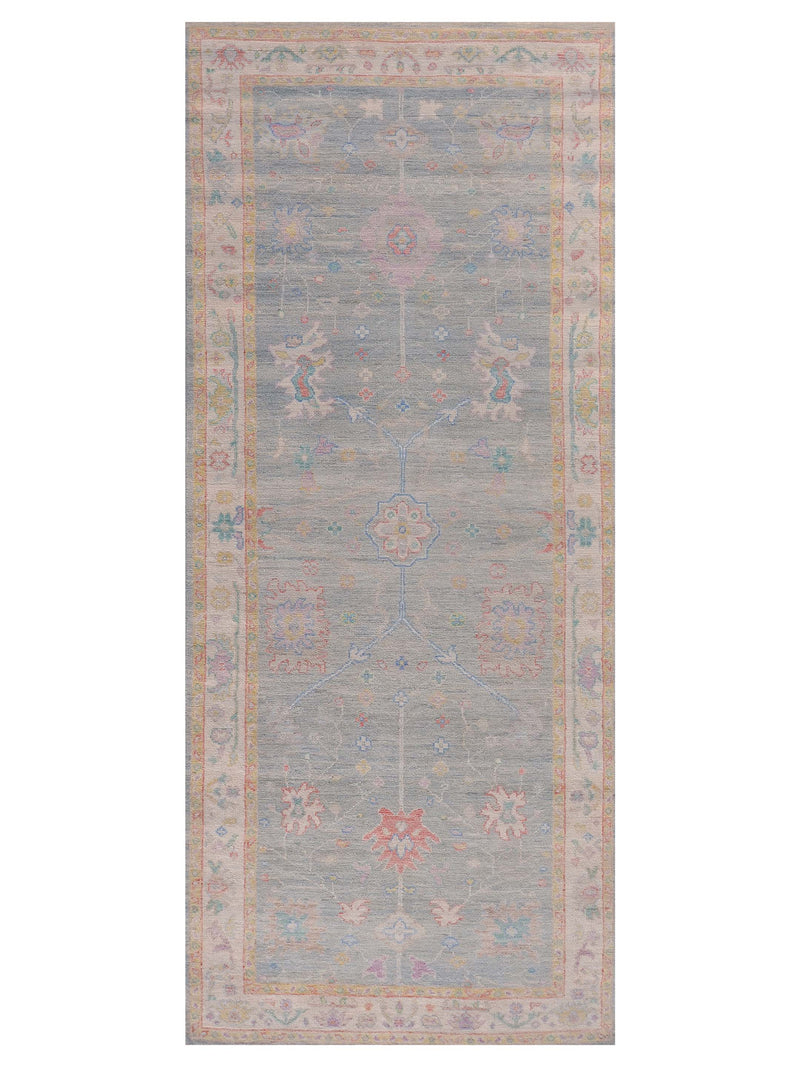 Pacific Ushak Wool Weft  Lt.Grey Ivory Transitional