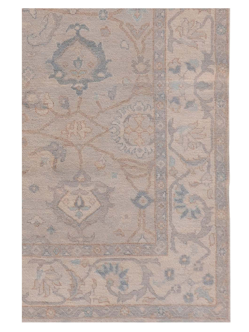 Pacific Ushak Wool Weft 42603 Lt.Grey Ivory Transitional Hand Knotted Rug