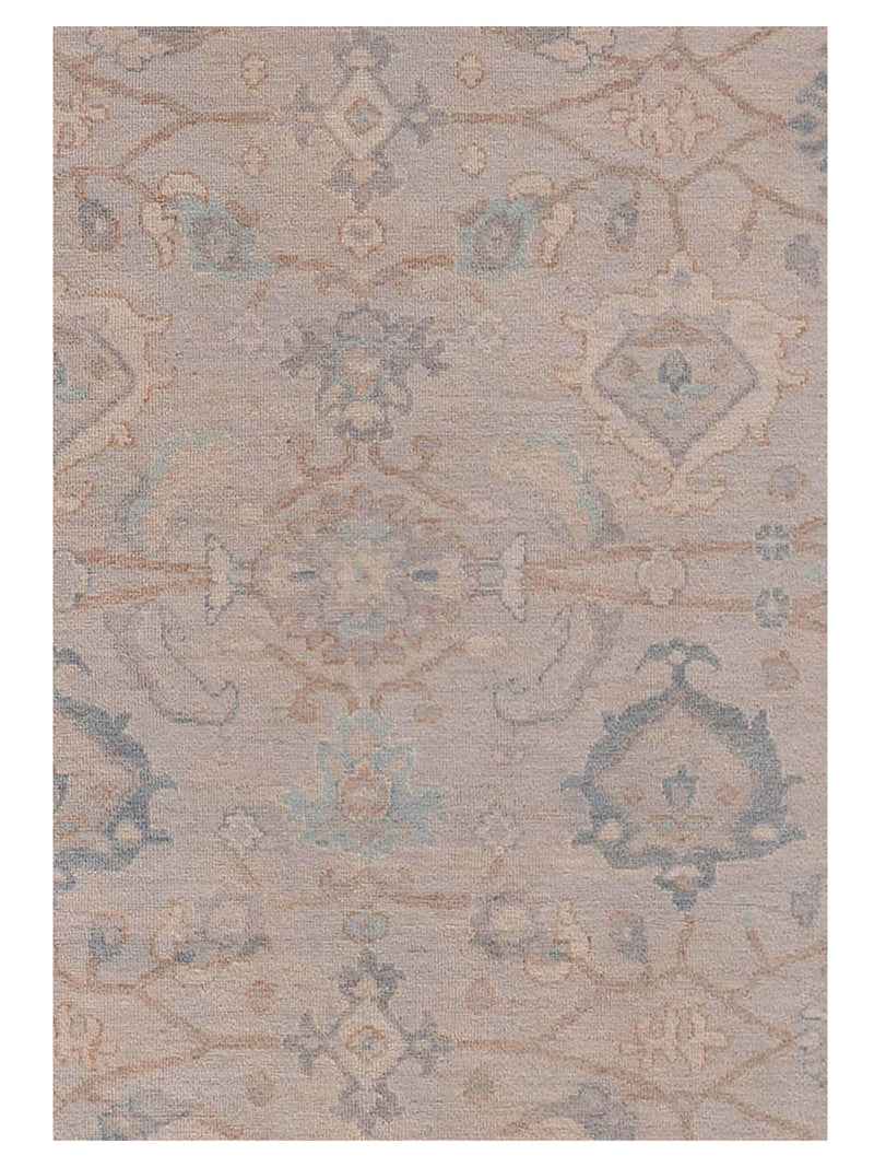 Pacific Ushak Wool Weft 42603 Lt.Grey Ivory Transitional Hand Knotted Rug