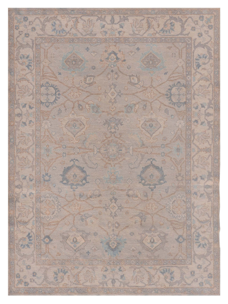 Pacific Ushak Wool Weft  Lt.Grey Ivory Transitional