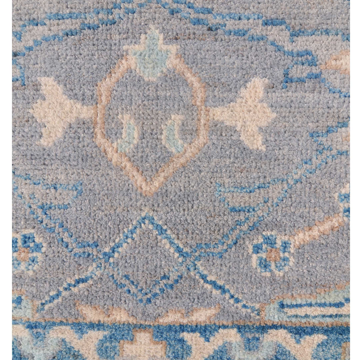Pacific Ushak Wool Weft 42604 Grey Grey Transitional Hand Knotted Rug