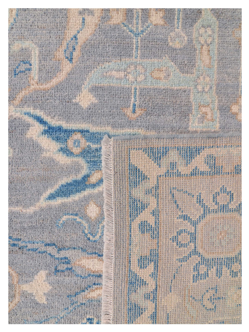 Pacific Ushak Wool Weft 42604 Grey Grey Transitional Hand Knotted Rug