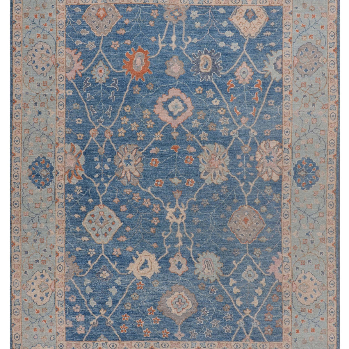 Pacific Ushak Wool Weft  Ivory Lt.Grey Transitional