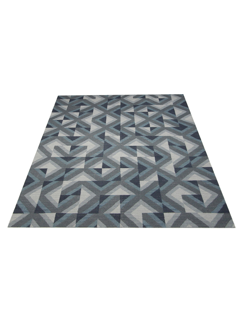Pacific Meditarian RM-6 Blue Grey Modern Hand Knotted Rug