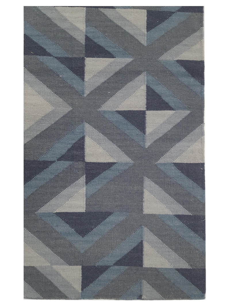 Pacific Meditarian RM-6 Blue Grey Modern Hand Knotted Rug