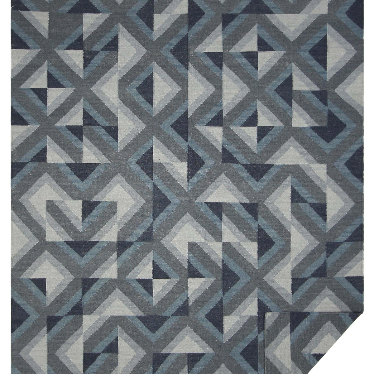 Pacific Meditarian RM-6 Blue Grey Modern Hand Knotted Rug