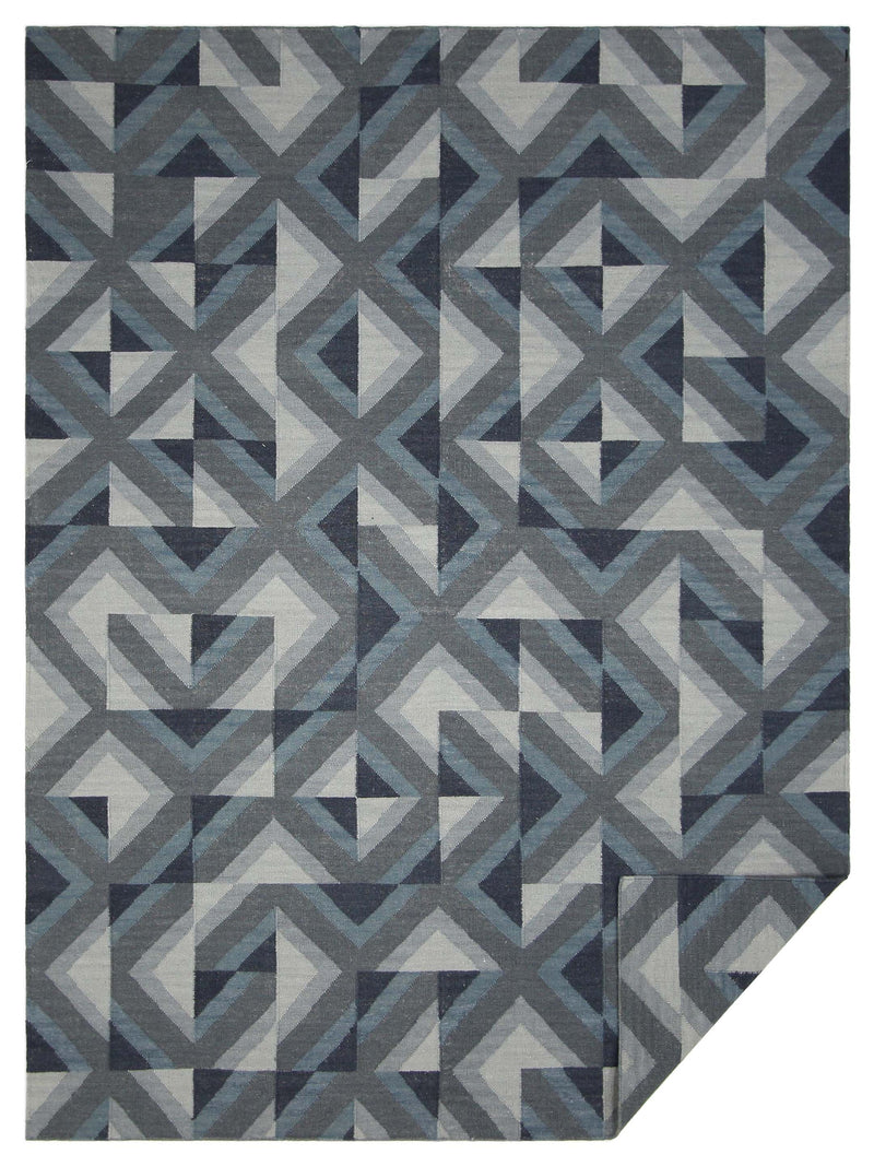 Pacific Meditarian RM-6 Blue Grey Modern Hand Knotted Rug
