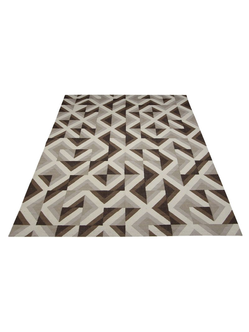 Pacific Meditarian RM-10 Ivory Brown Modern Hand Knotted Rug