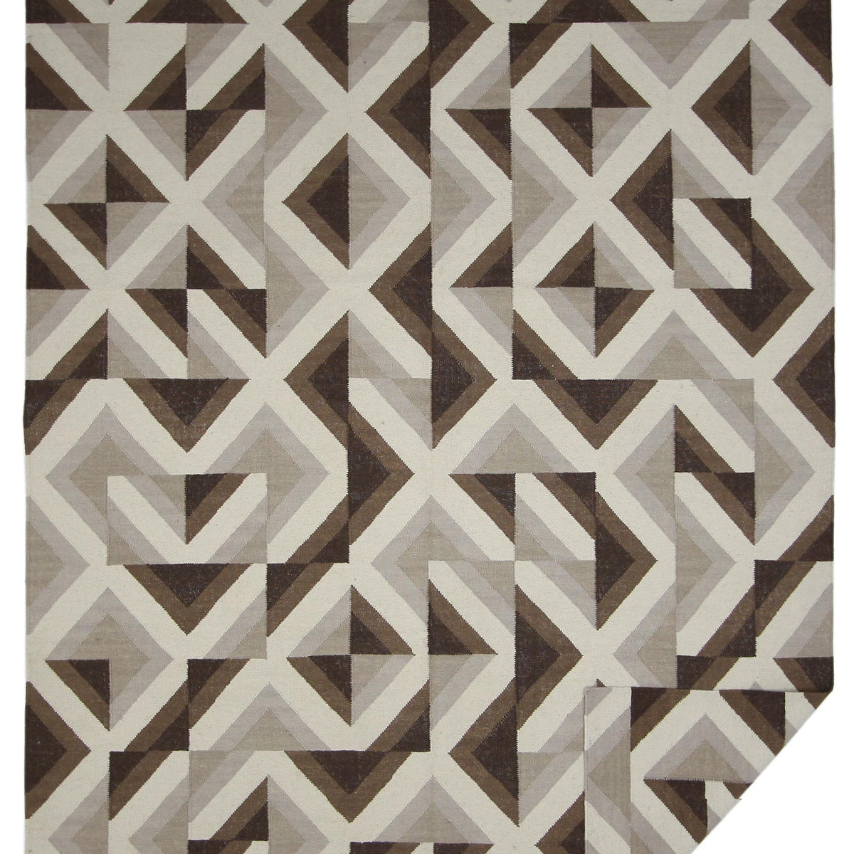 Pacific Meditarian RM-10 Ivory Brown Modern Hand Knotted Rug