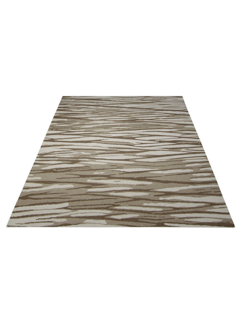 Pacific Meditarian RM-11 Ivory Brown Modern Hand Knotted Rug