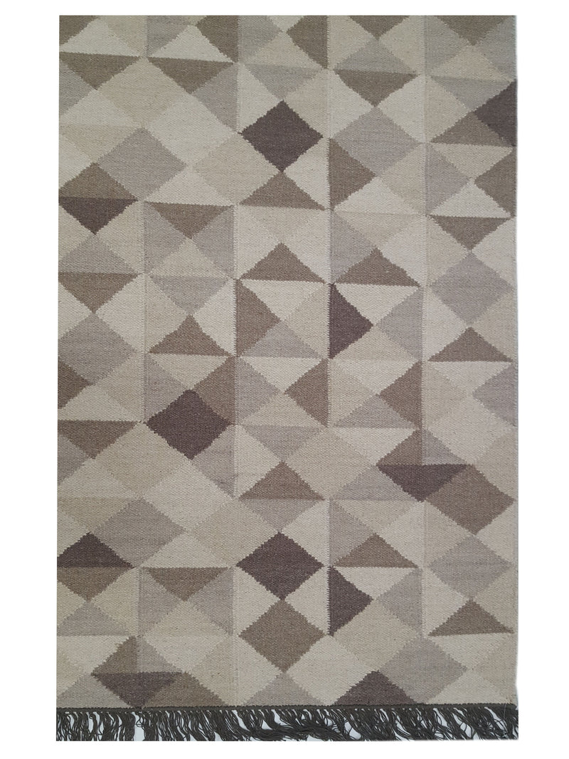 Pacific Meditarian RM-13 Ivory Brown Modern Hand Knotted Rug