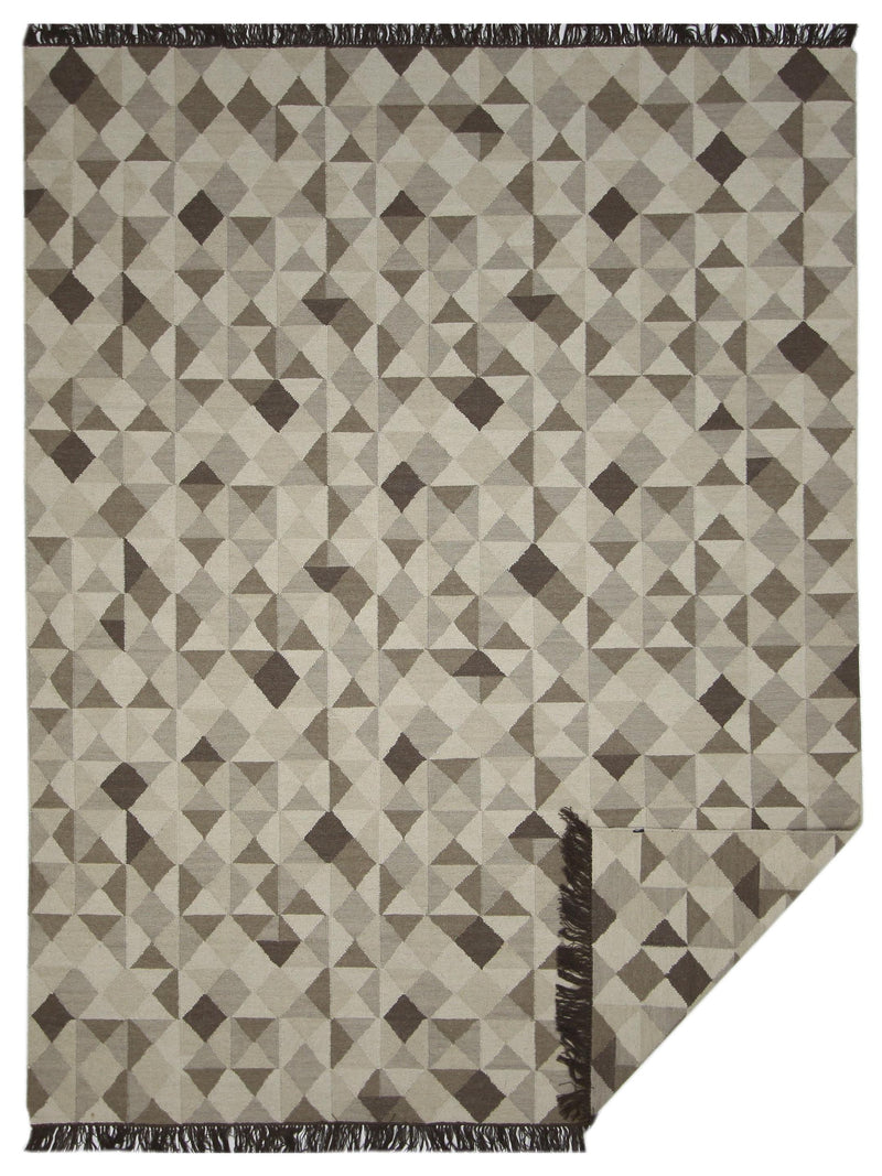 Pacific Meditarian RM-13 Ivory Brown Modern Hand Knotted Rug