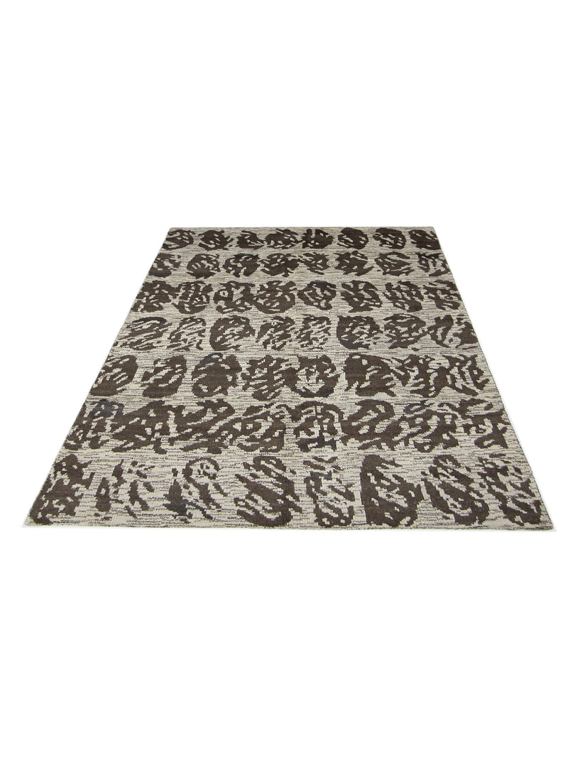 Pacific Moroccan I 42649 Beige Brown Modern Hand Knotted Rug