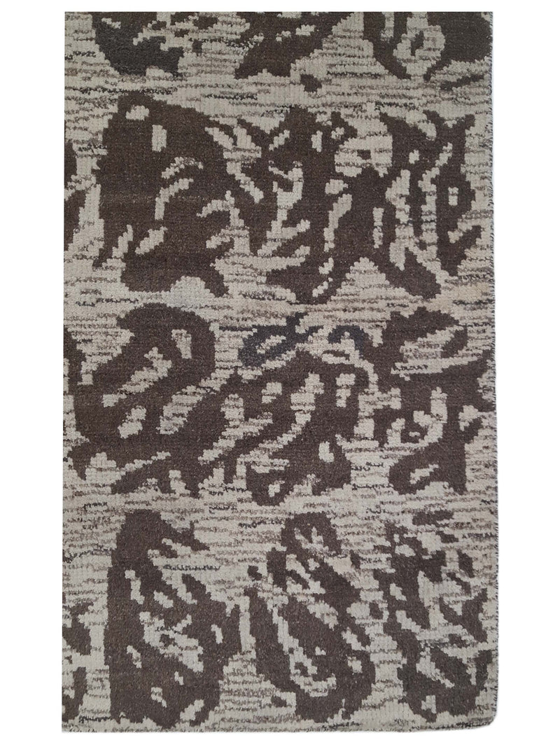 Pacific Moroccan I 42649 Beige Brown Modern Hand Knotted Rug