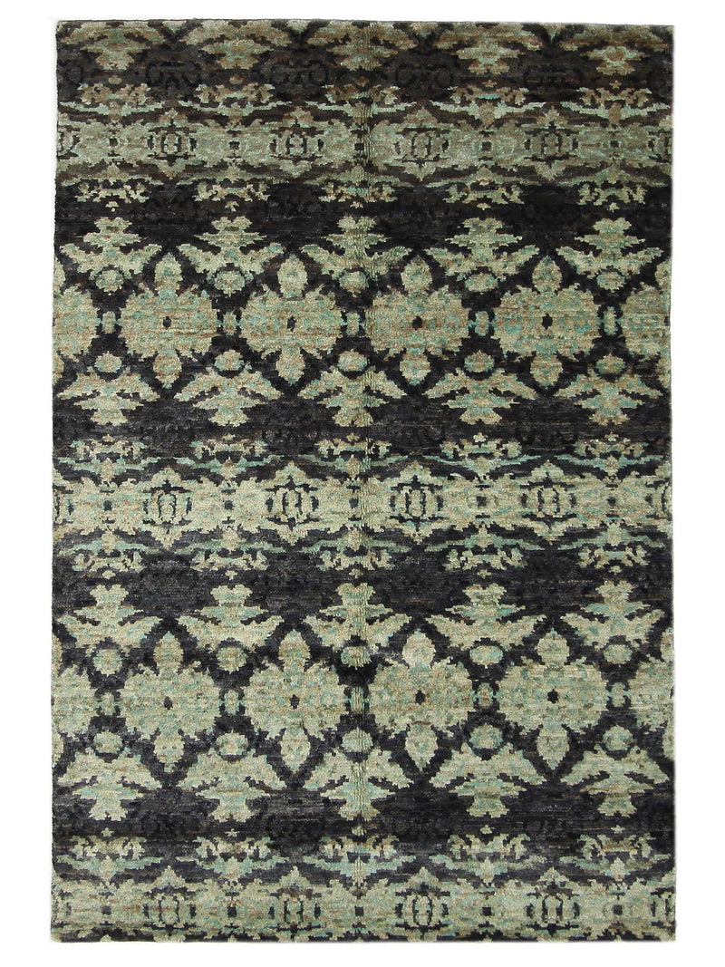 Pacific Moroccan I  Green Cream Modern