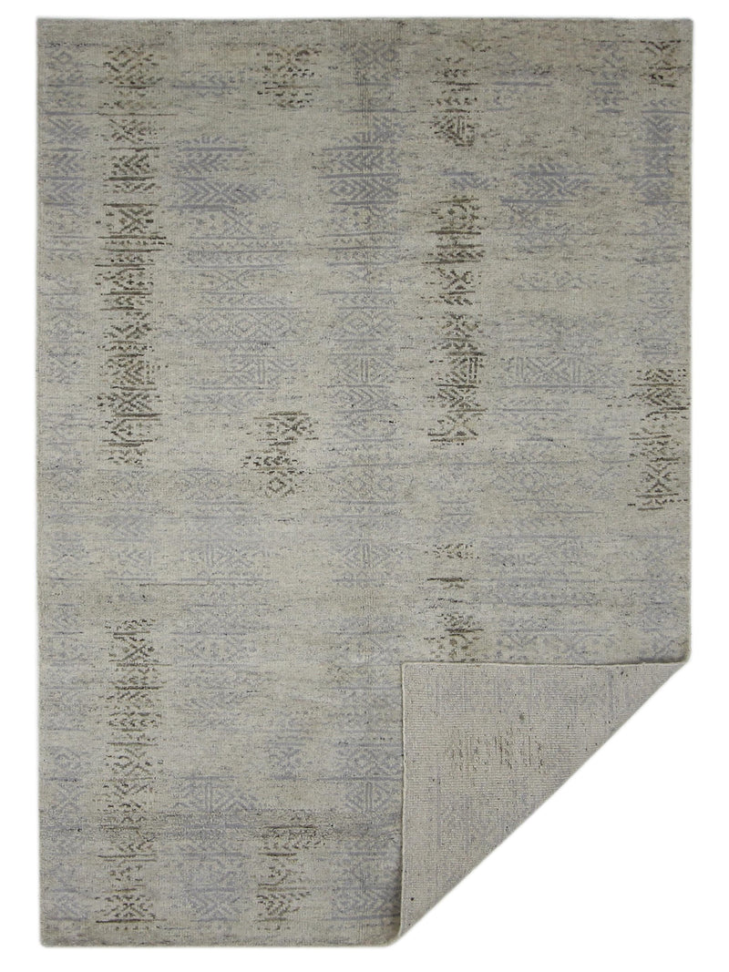 Pacific Moroccan I RM-25 Beige Grey Modern Hand Knotted Rug