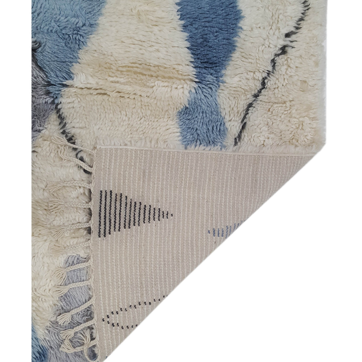 Pacific Moroccan I 42652 Ivory Brown Modern Hand Knotted Rug