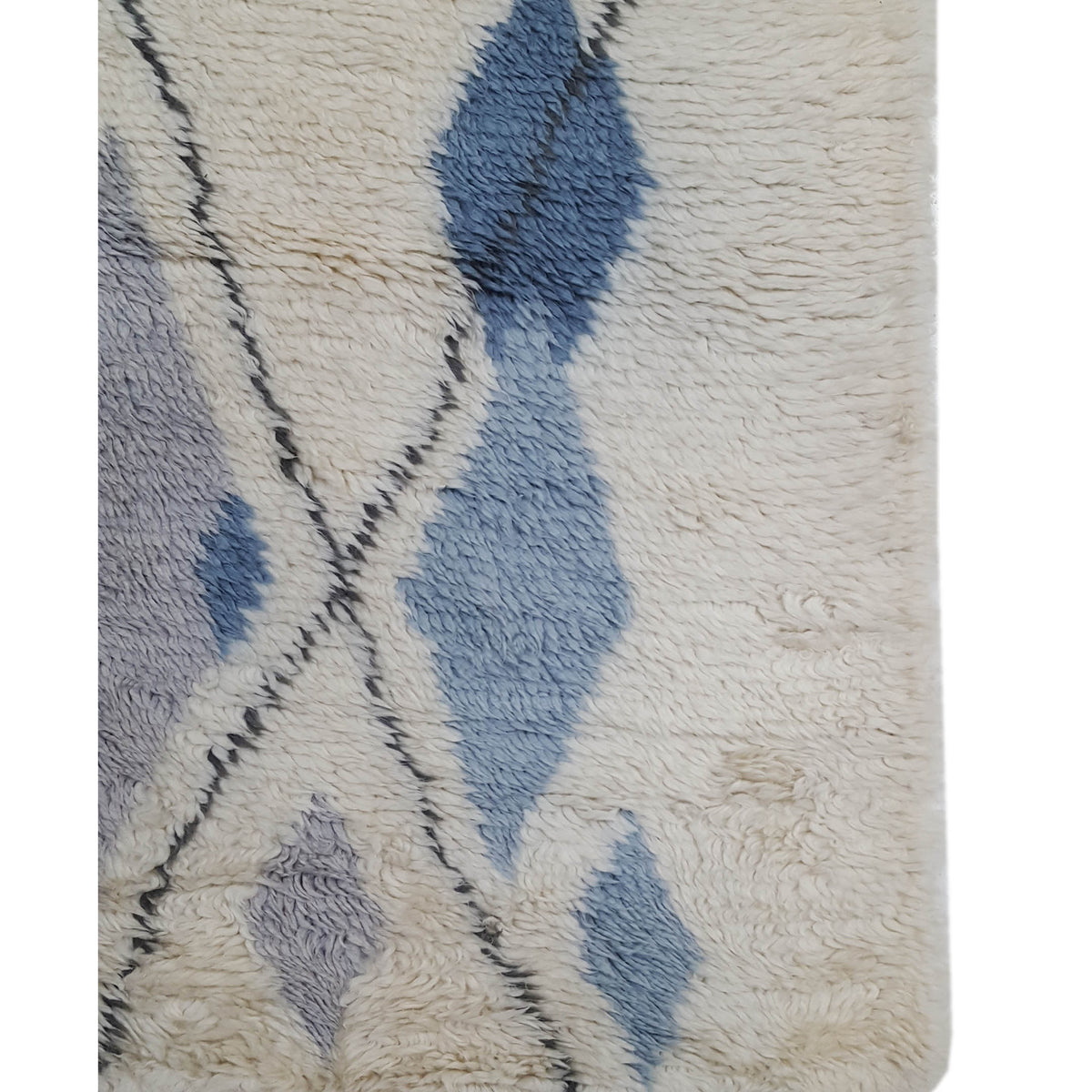Pacific Moroccan I 42652 Ivory Brown Modern Hand Knotted Rug