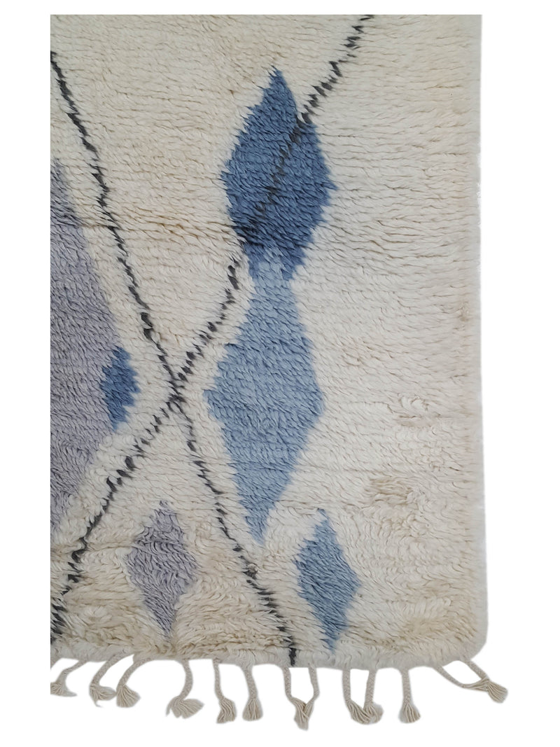 Pacific Moroccan I 42652 Ivory Brown Modern Hand Knotted Rug