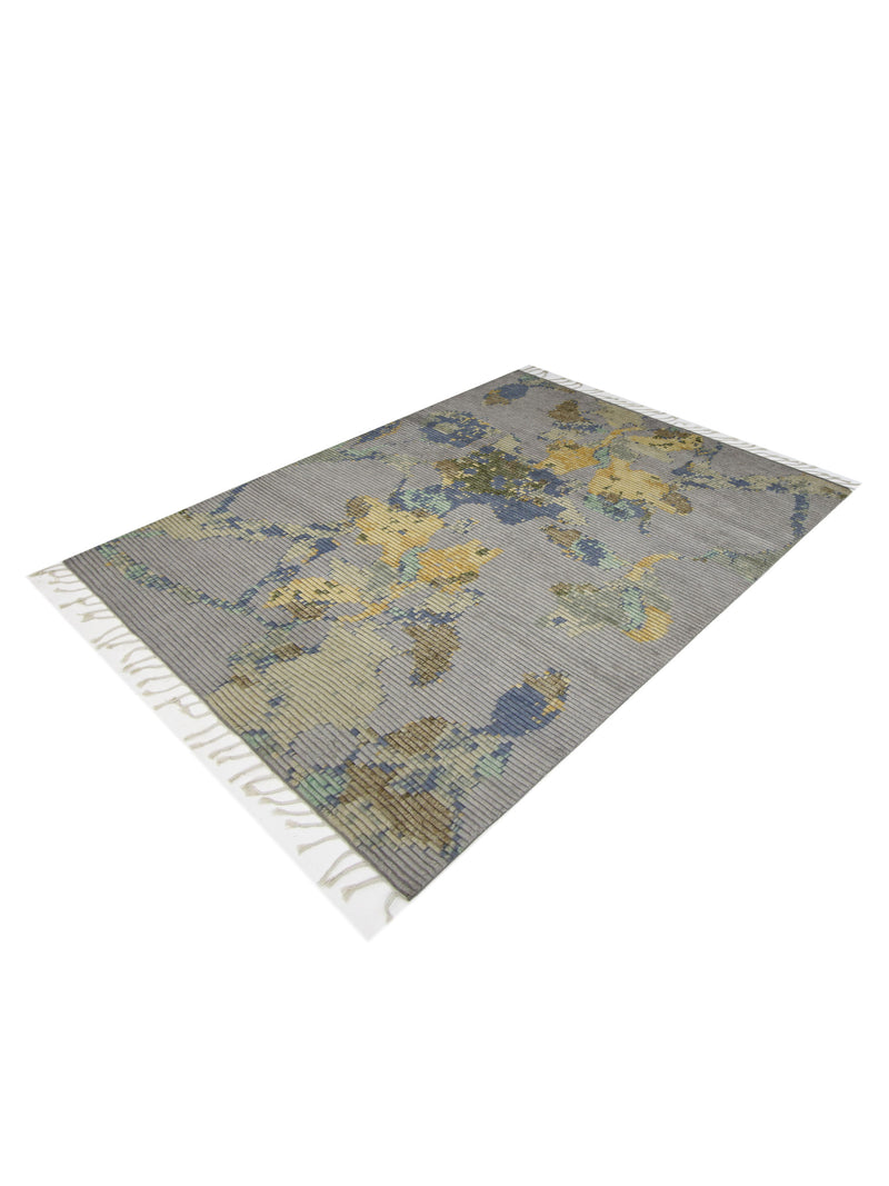 Pacific Moroccan I RM-29 Grey Yellow Modern Hand Knotted Rug
