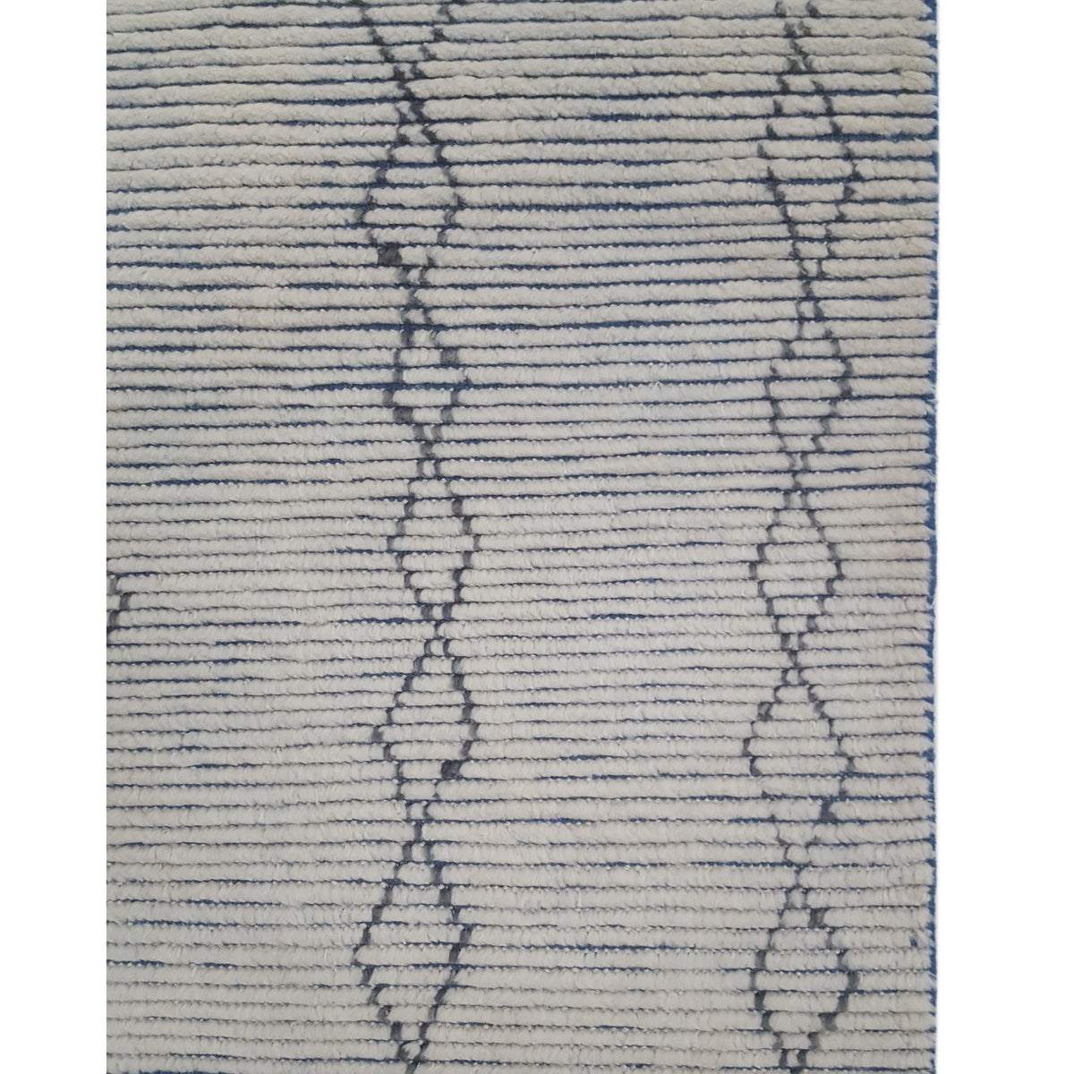 Pacific Moroccan I 42659 Ivory Blue Modern Hand Knotted Rug