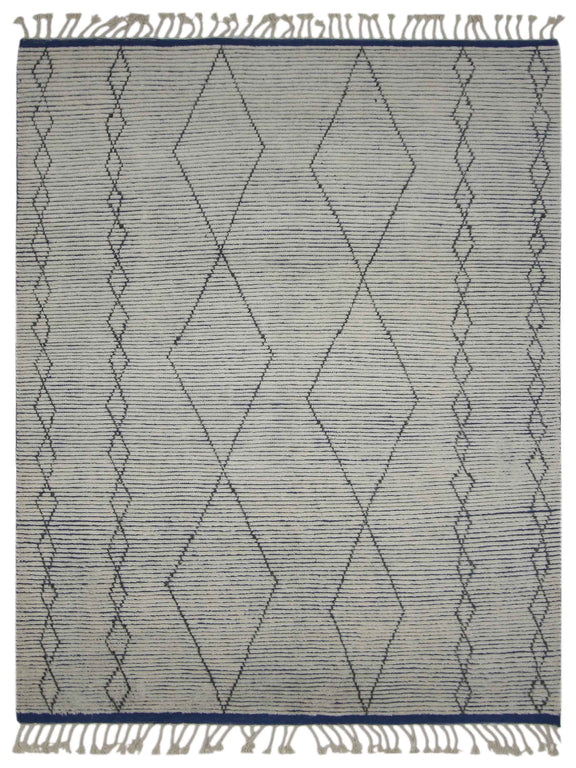 Pacific Moroccan I  Ivory Blue Modern