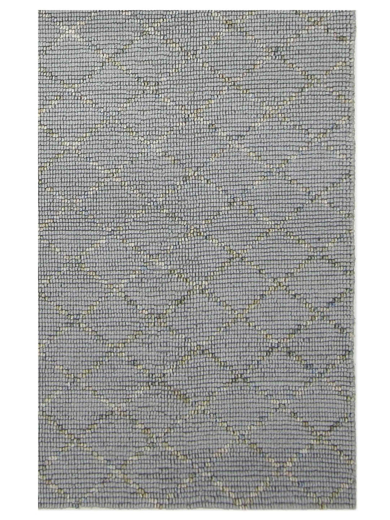 Pacific Moroccan I RM-32 Lt.Blue Silver Modern Hand Knotted Rug