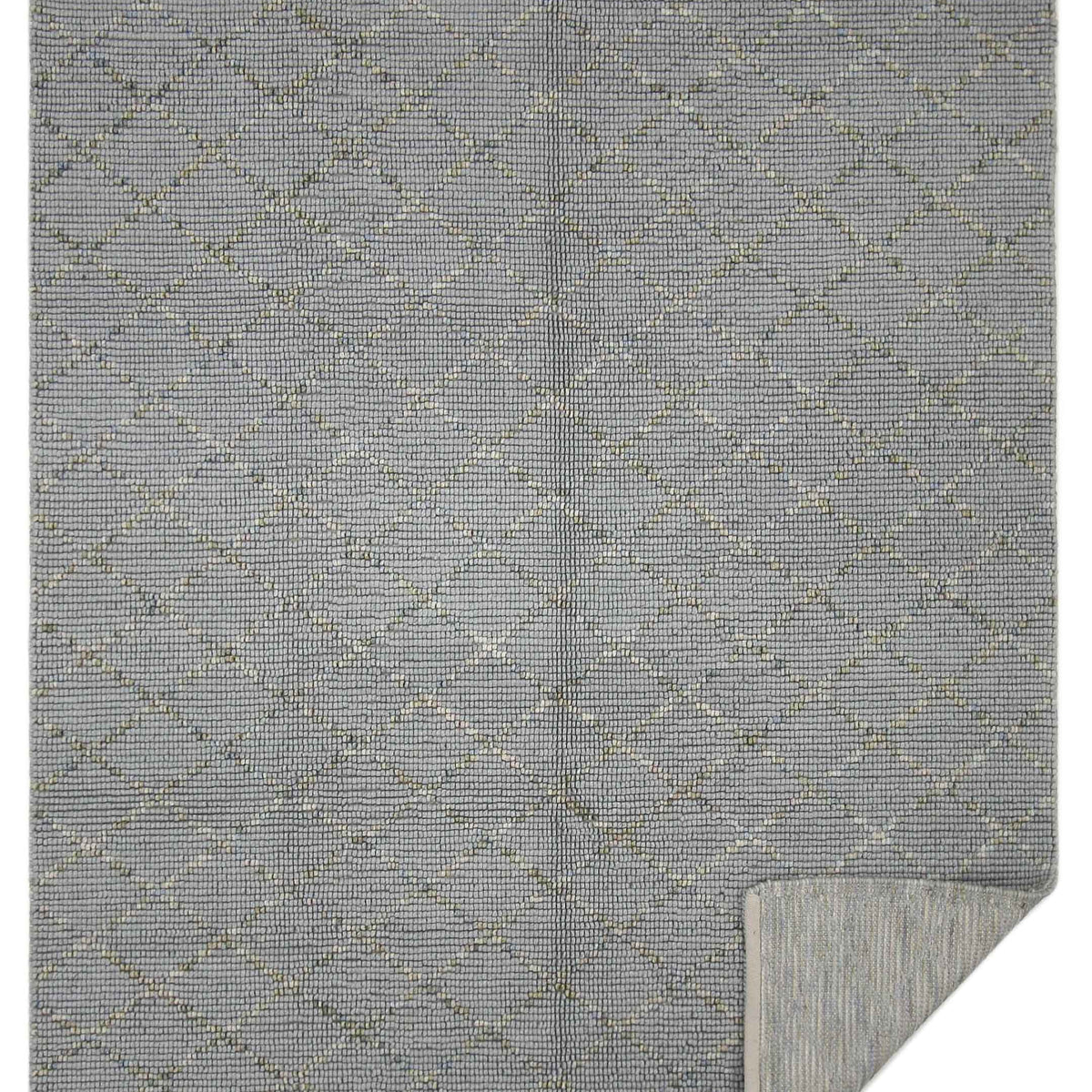 Pacific Moroccan I RM-32 Lt.Blue Silver Modern Hand Knotted Rug