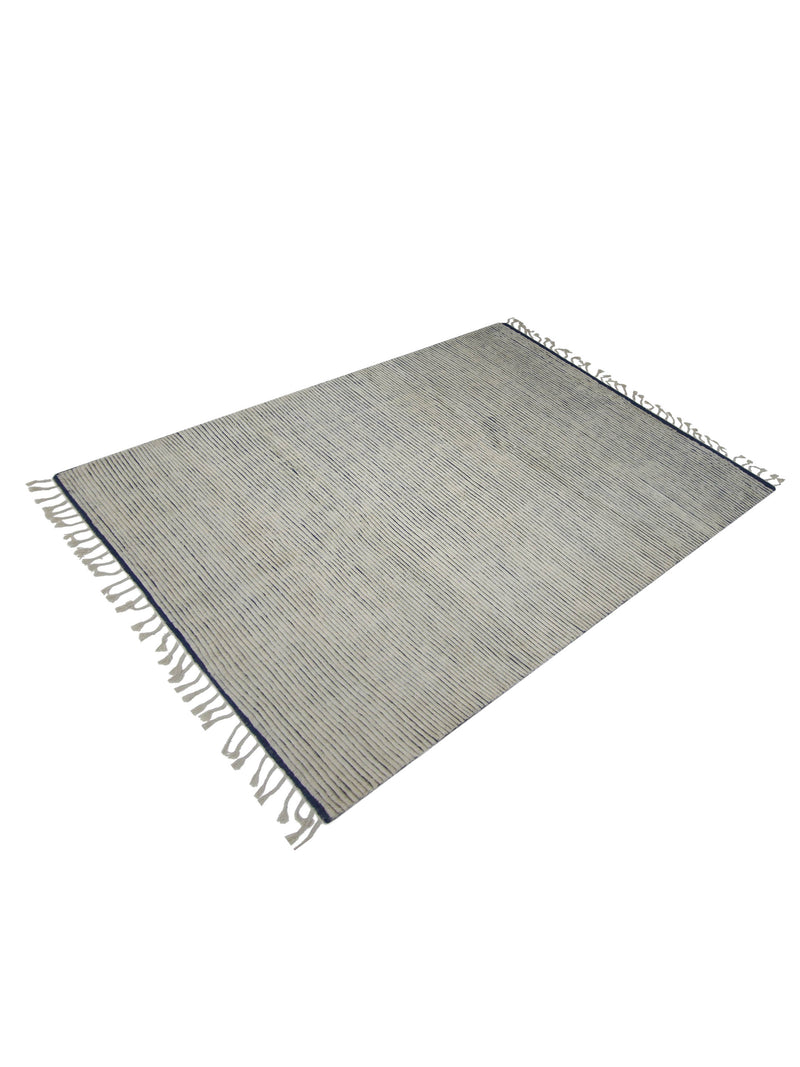 Pacific Moroccan I 42664 Ivory Blue Modern Hand Knotted Rug