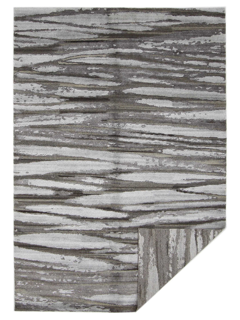 Pacific Nepoli RM-40 Ivory Grey Modern Hand Knotted Rug