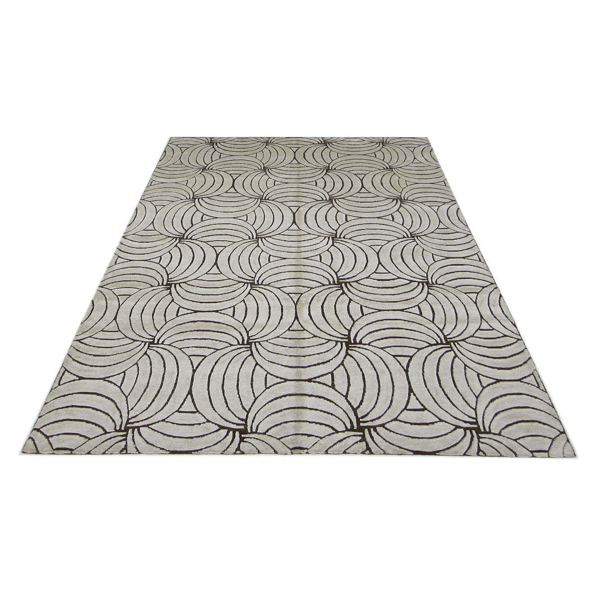 Pacific Nepoli RM-43 Ivory Brown Modern Hand Knotted Rug