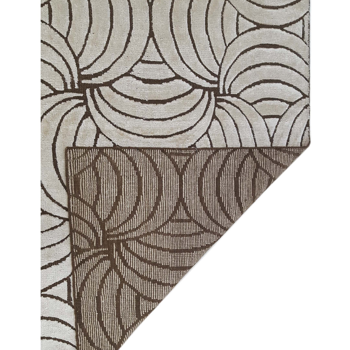 Pacific Nepoli RM-43 Ivory Brown Modern Hand Knotted Rug