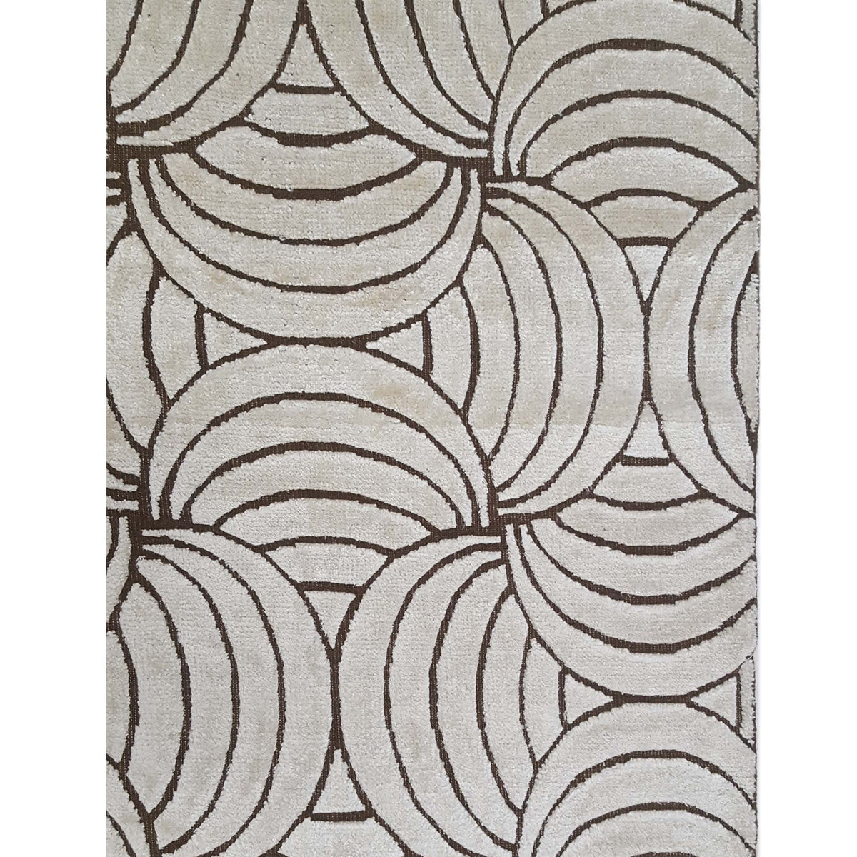 Pacific Nepoli RM-43 Ivory Brown Modern Hand Knotted Rug