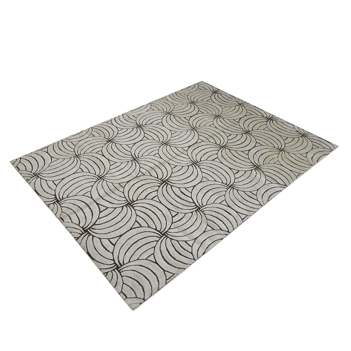Pacific Nepoli RM-43 Ivory Brown Modern Hand Knotted Rug