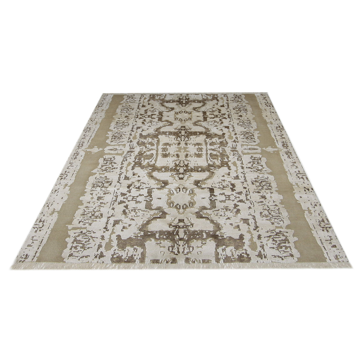 Pacific Nepoli NEP-CRCA Cream Carmel Modern Hand Knotted Rug