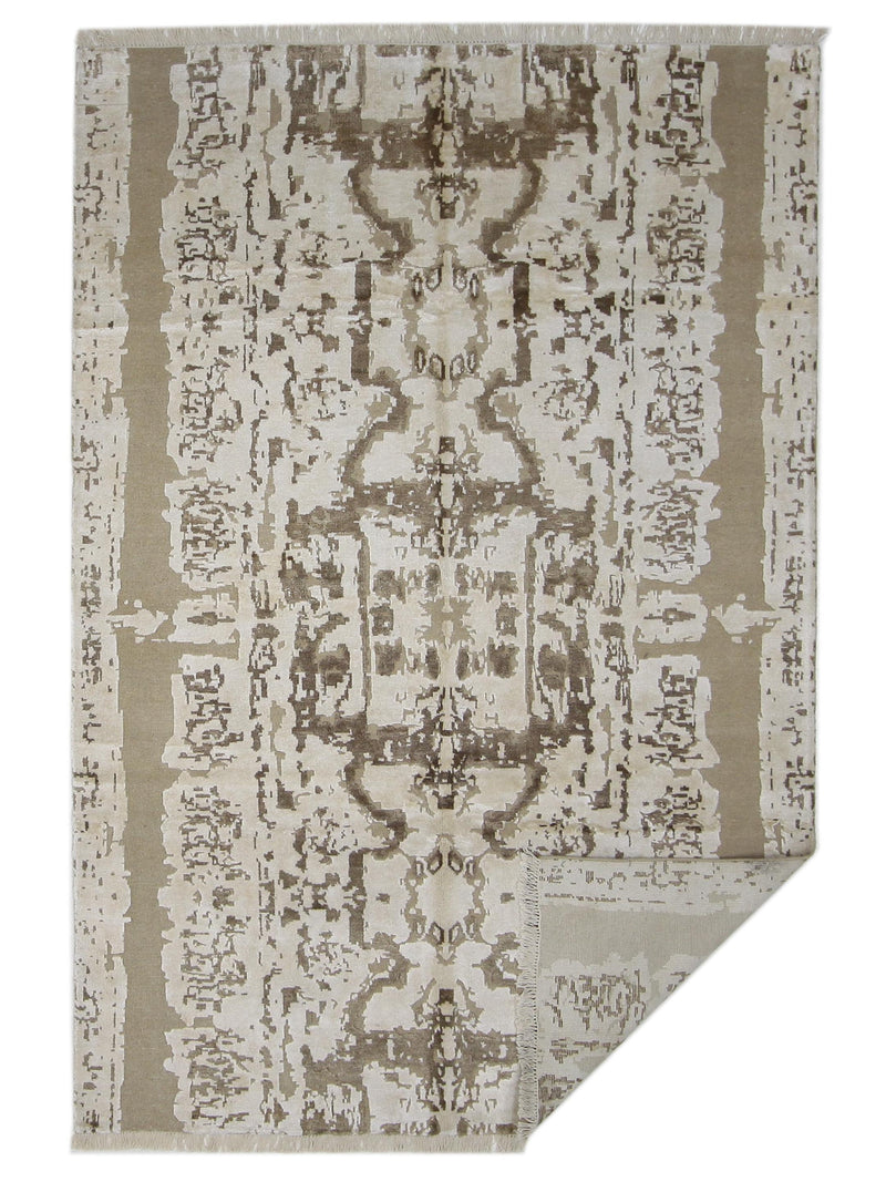 Pacific Nepoli NEP-CRCA Cream Carmel Modern Hand Knotted Rug