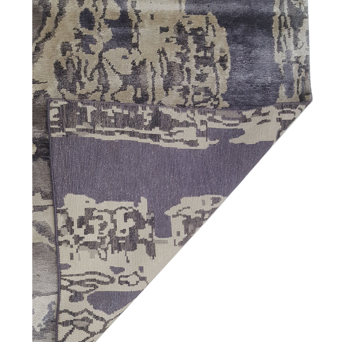Pacific Nepoli NEP-CRLV Cream Lavender Modern Hand Knotted Rug