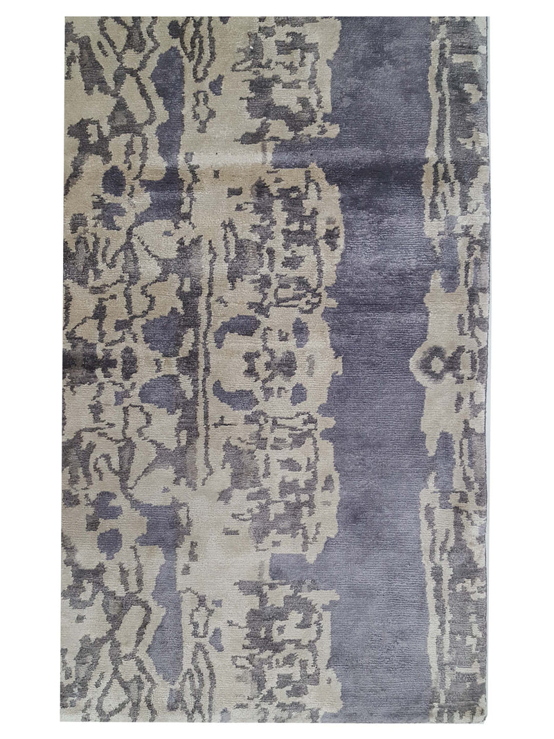 Pacific Nepoli NEP-CRLV Cream Lavender Modern Hand Knotted Rug