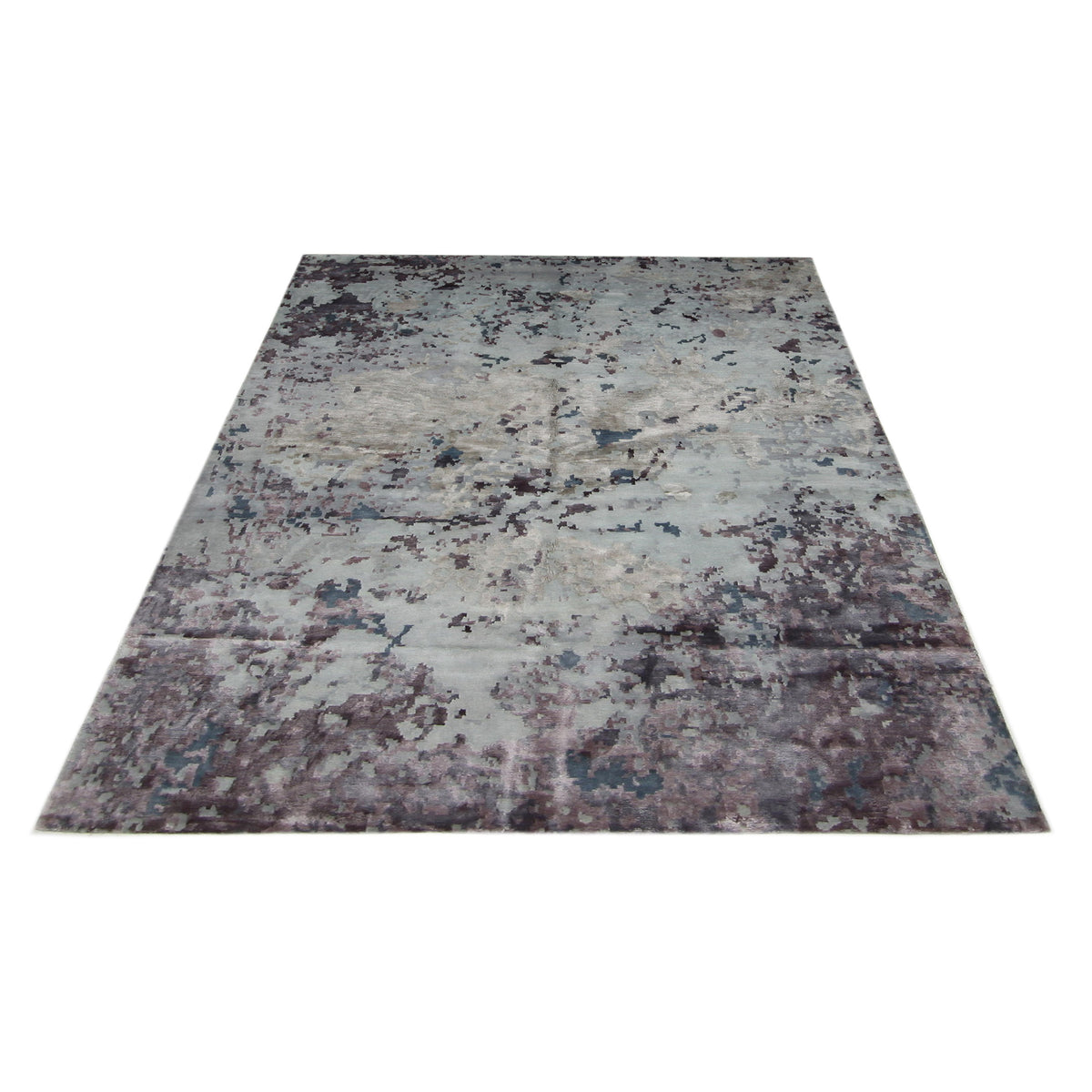 Pacific Nepoli RM-46 Purple Aqua Modern Hand Knotted Rug
