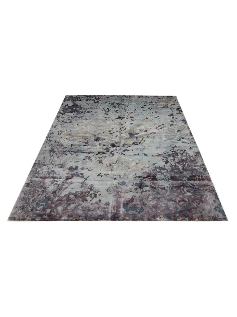 Pacific Nepoli RM-46 Purple Aqua Modern Hand Knotted Rug
