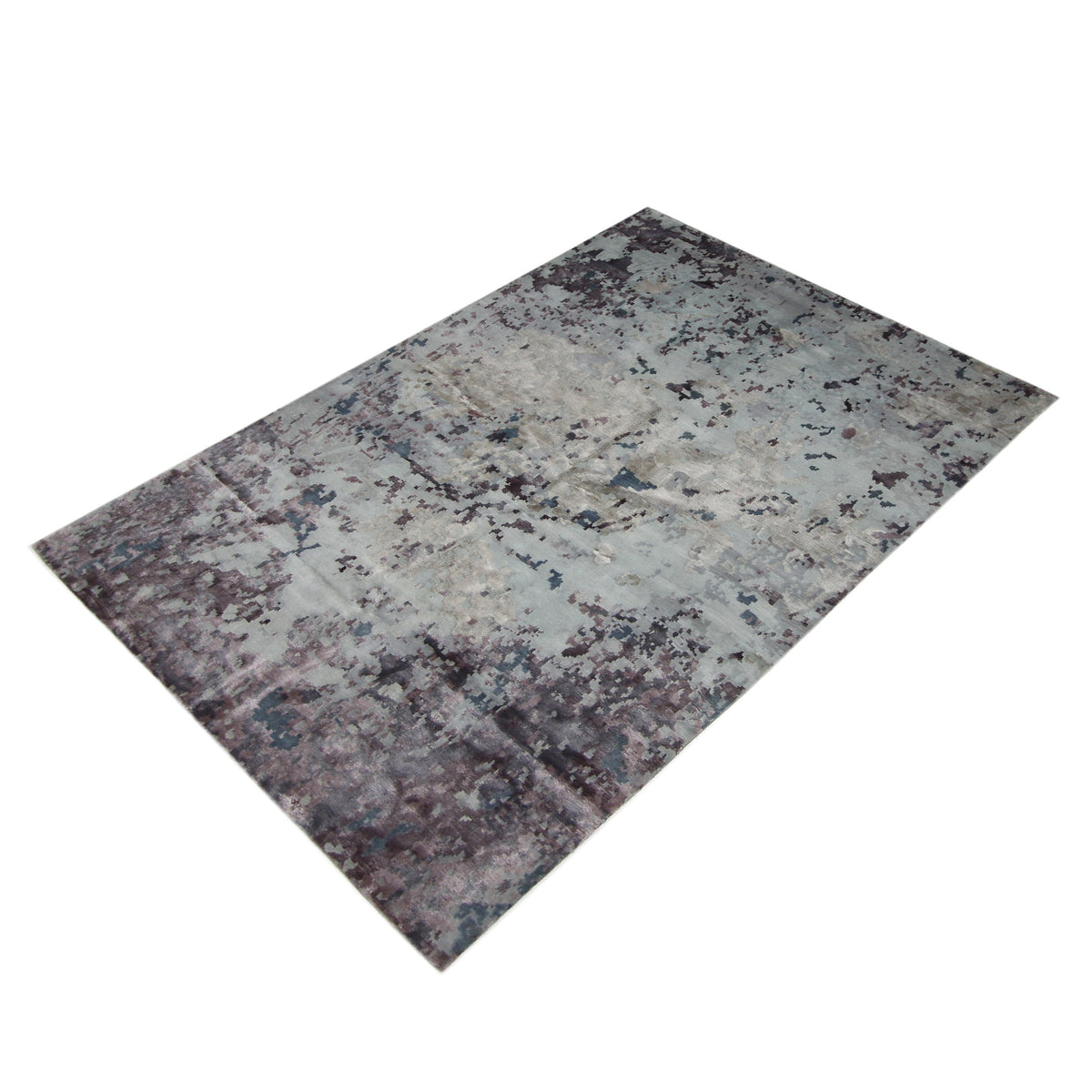 Pacific Nepoli RM-46 Purple Aqua Modern Hand Knotted Rug