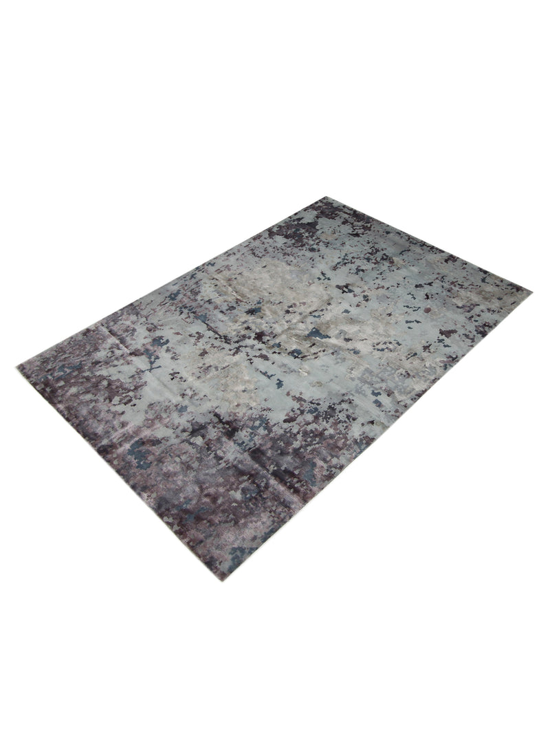 Pacific Nepoli RM-46 Purple Aqua Modern Hand Knotted Rug