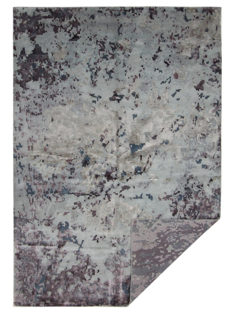 Pacific Nepoli RM-46 Purple Aqua Modern Hand Knotted Rug