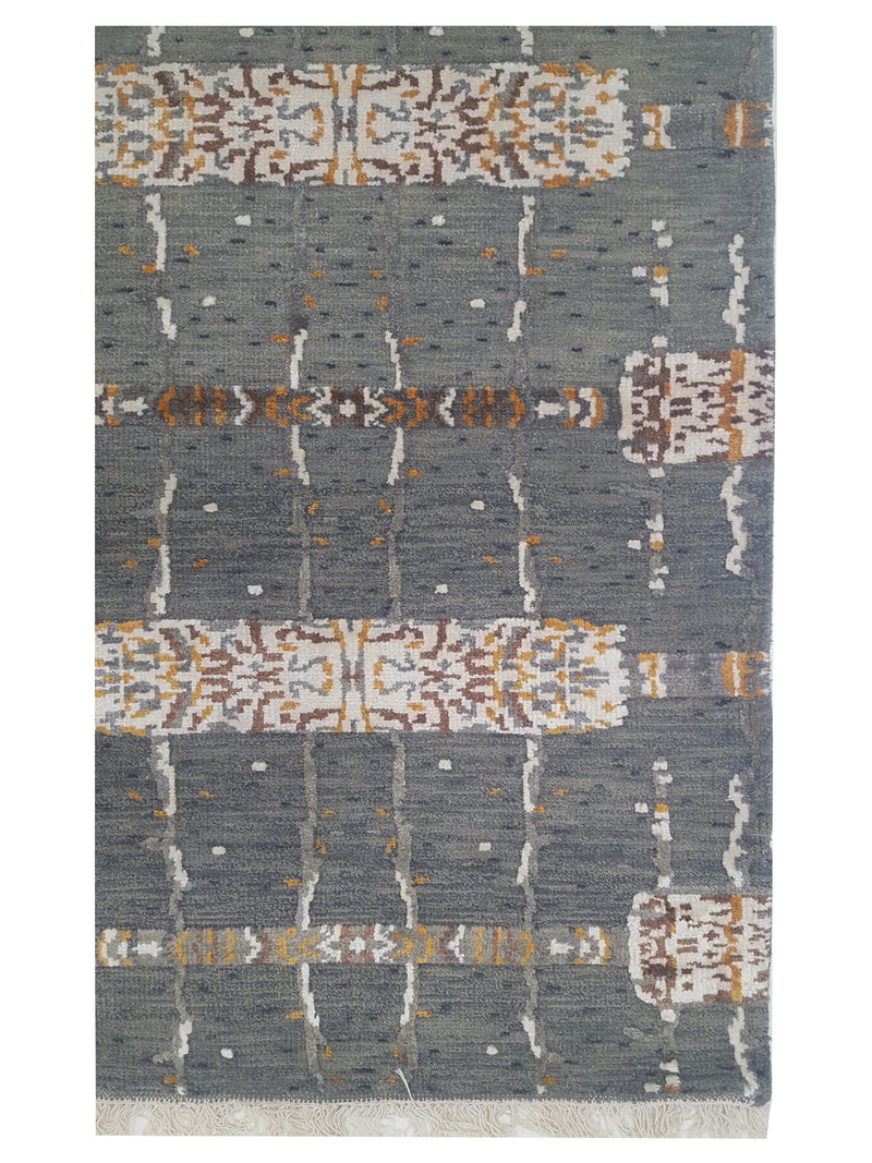 Pacific Nepoli NEP-OGIV Olive Green Ivory Modern Hand Knotted Rug