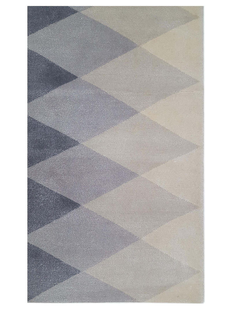 Pacific Nepoli RM-49 Ivory Grey Modern Hand Knotted Rug