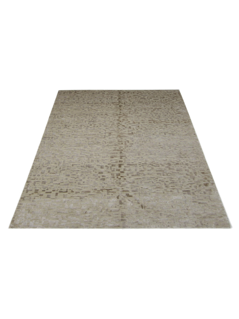 Pacific Nepoli NEP-TARO Tan Rosewood Modern Hand Knotted Rug
