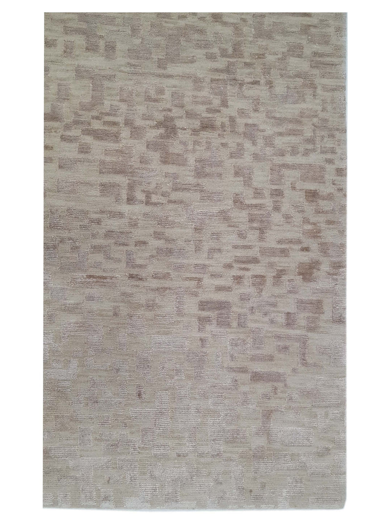 Pacific Nepoli NEP-TARO Tan Rosewood Modern Hand Knotted Rug