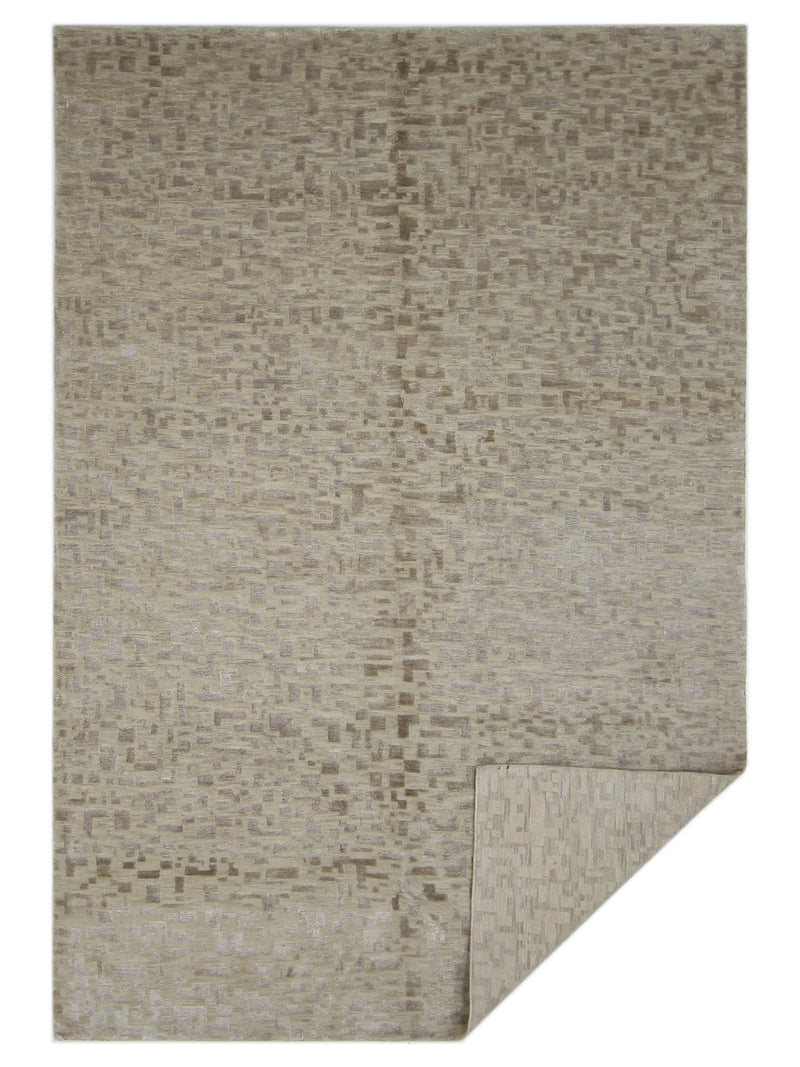 Pacific Nepoli NEP-TARO Tan Rosewood Modern Hand Knotted Rug