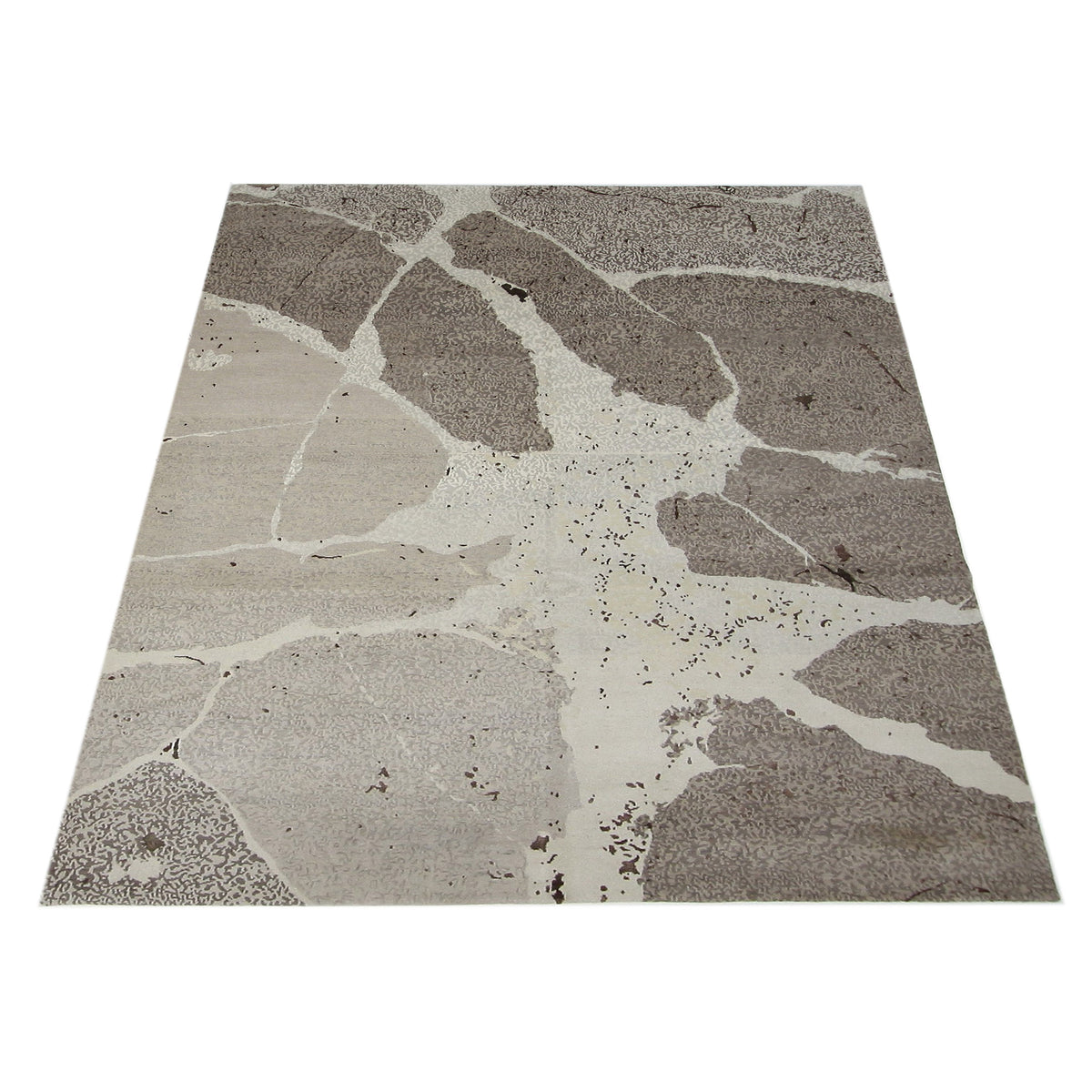 Pacific Nepoli 42723 Khaki Ivory Modern Hand Knotted Rug